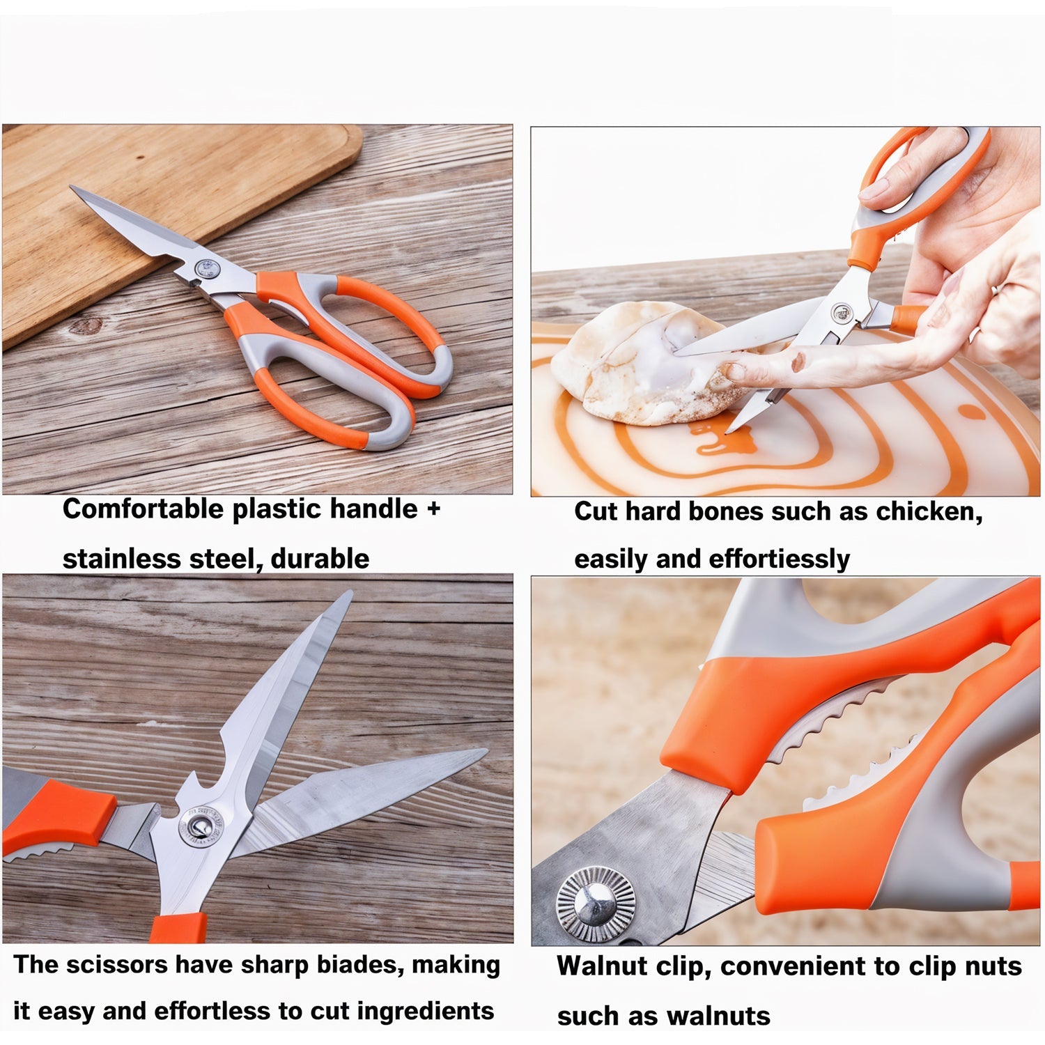 SpaceMulti-Function Kitchen Scissors for Veggies, Meat & Seafood with Bottle Opener SpaceMulti-Function Kitchen Scissors for Veggies, Meat & Seafood with Bottle Opener